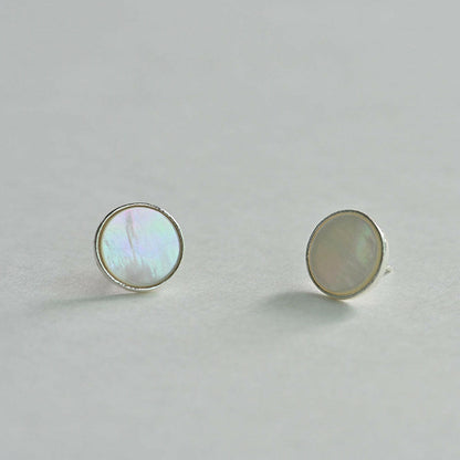 Mother-of-Pearl Stud Earrings.