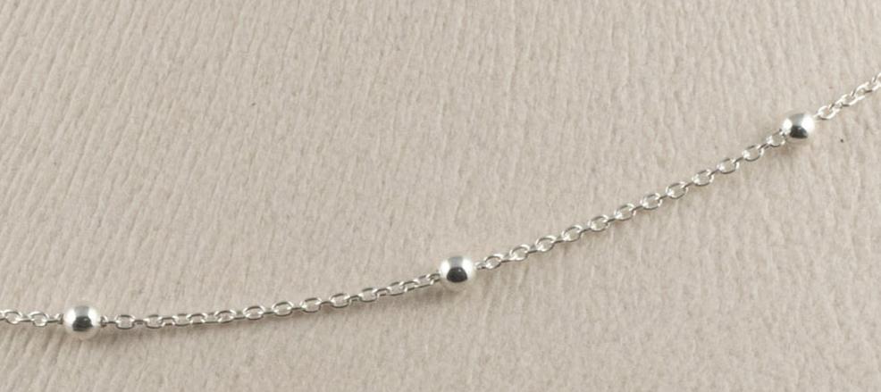 Silver Ball Chain Necklace