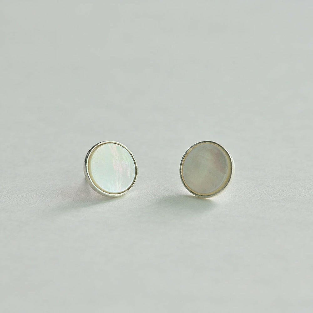 Mother-of-Pearl Stud Earrings.