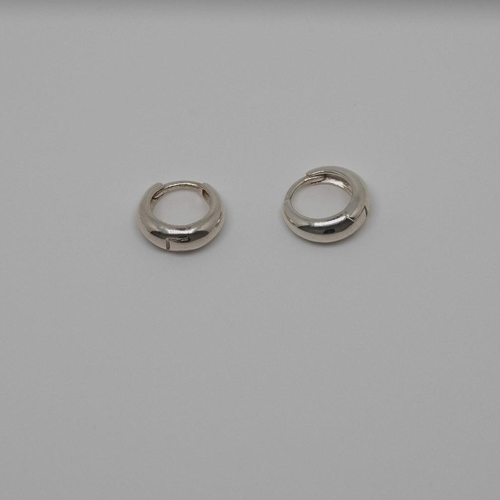 Silver Mini Waterdrop Huggie Earrings