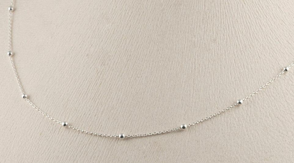 Silver Ball Chain Necklace