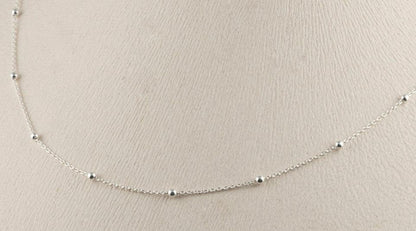 Silver Ball Chain Necklace