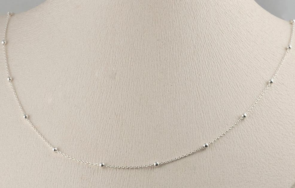 Silver Ball Chain Necklace