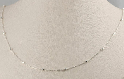 Silver Ball Chain Necklace