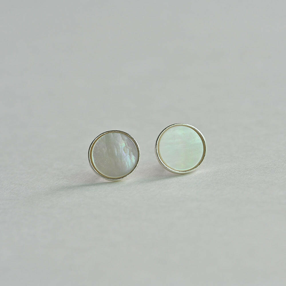 Mother-of-Pearl Stud Earrings.