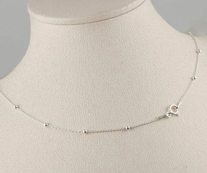 Silver Ball Chain Necklace