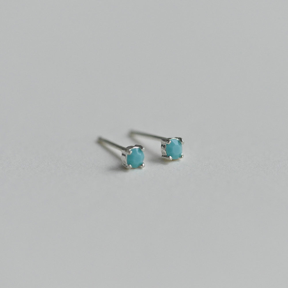 Petite Stone Stud Earrings