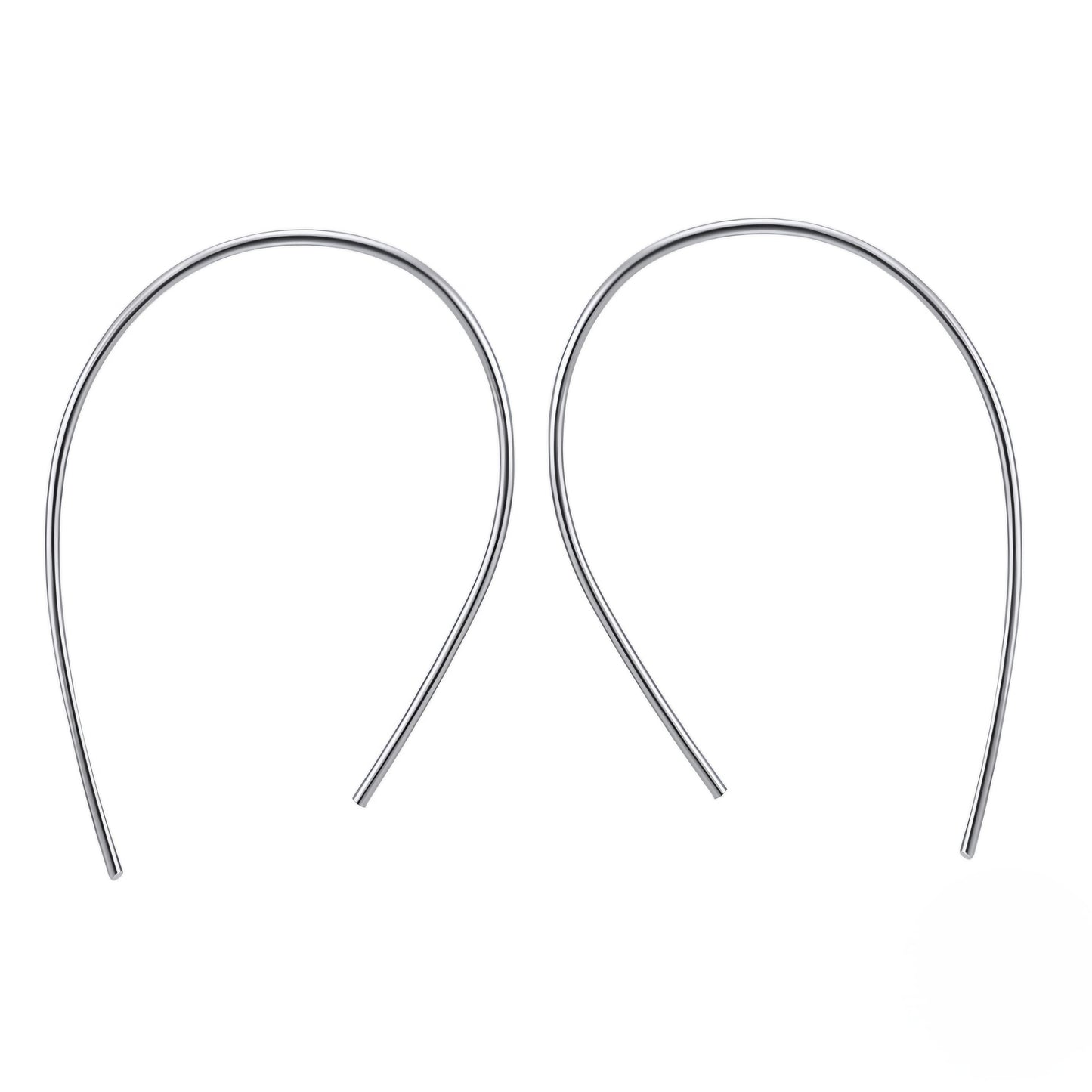 Chic open hoop earrings in 925 sterling silver and gold.