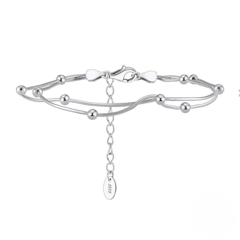 Multi-Layered Silver Snake Satellite Chain Bracelet (2 colours)