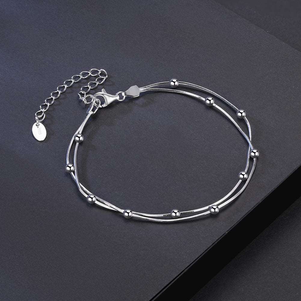 Multi-Layered Silver Snake Satellite Chain Bracelet (2 colours)