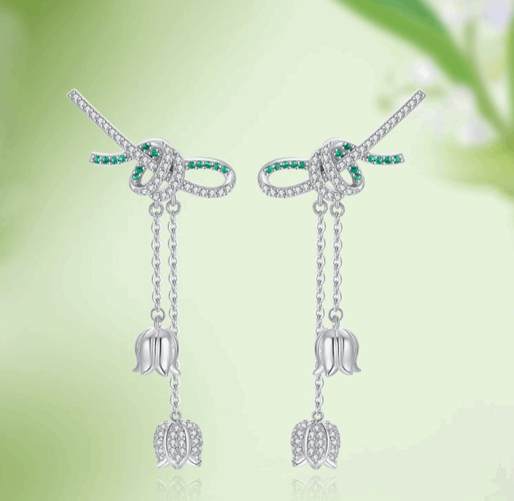 Lily of the Valley Drop Earrings