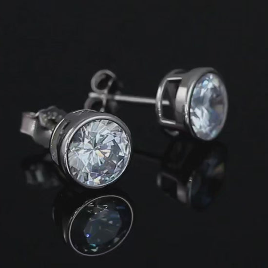 Video showcasing Delightful Dazzle Studs, detailing their sterling silver and cubic zirconia design in various sizes.