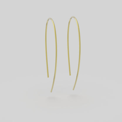 Chic open hoop earrings in 925 sterling silver and gold.